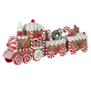Picture of Viv! Christmas Kerstbeeld - Gingerbread Trein - bruin wit rood - 33cm
