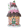 Picture of Viv! Christmas Kerstbeeld - Gingerbread Huis van Ijs - pastel - roze bruin wit - 20cm