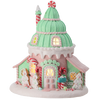 Picture of Viv! Christmas Kerstbeeld - Gingerbread Ijshoorn Huis incl. LED Verlichting - pastel - 25cm