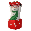 Picture of Viv! Christmas Kerstbeeld - Sneeuwpop in Geschenkverpakking - geschikt voor buiten - rood wit groen - 66cm