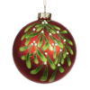Viv! Home Luxuries Kerstbal - Mistletoe - glas - rood - 10cm - Viv! Home Luxuries
