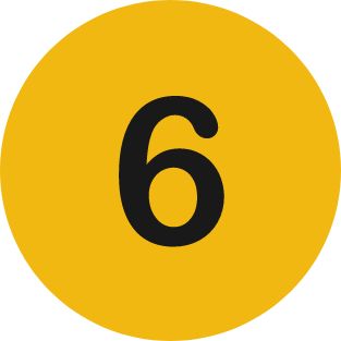 A large number '1' centered on a solid yellow background.