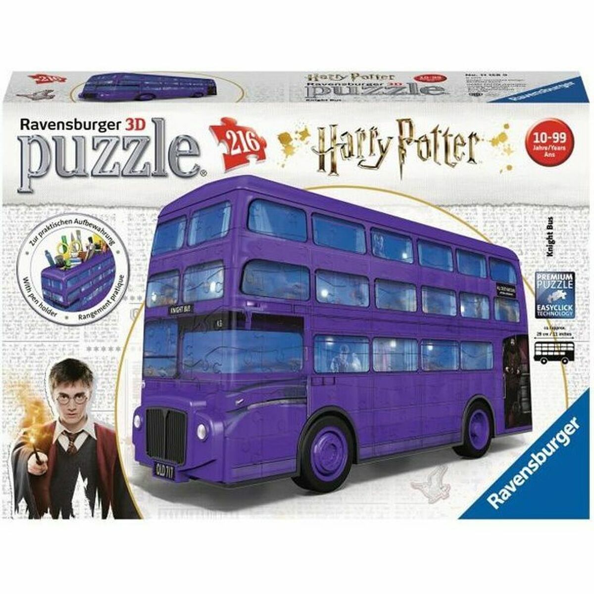 4005556111589 - Ravensburger 3D Puzzle Knight Bus Harry Potter 11158 - Der Fahrende Ritter als 3D Puzzle Fahrzeug