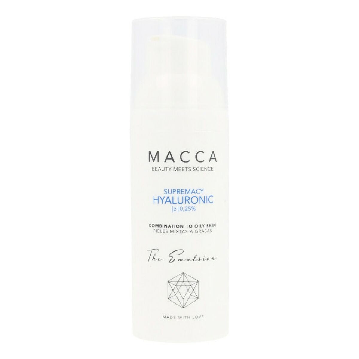 Intensive feuchtigkeitsspendende Creme Supremacy Hyaluronic Macca 0,25% Hyaluronsäure Mischhaut (50 ml)