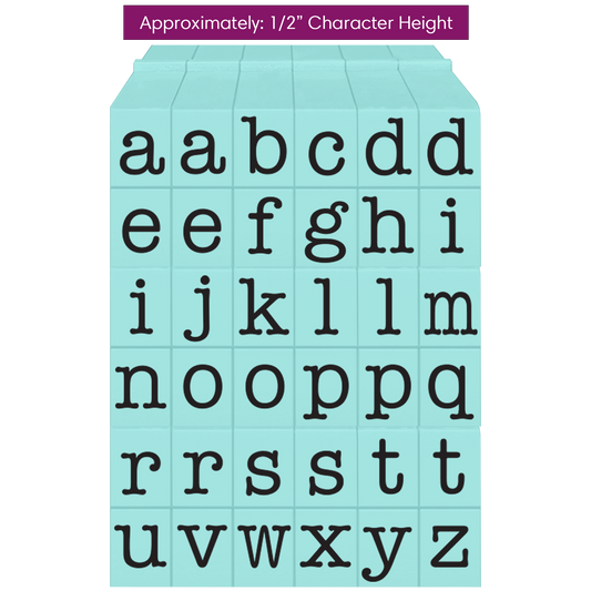 Pegz® Medium Size 36-Piece Orange Crush Lowercase Connectable Alphabet  Stamp Set