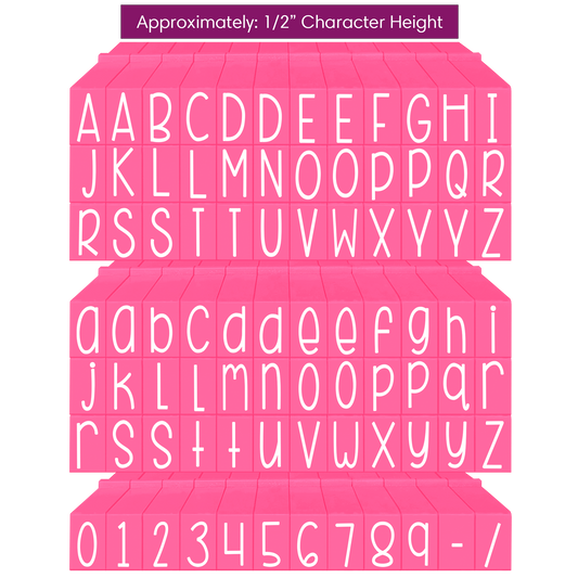 Pegz® Small Size 84-Piece Curvy Girl Alphabet and Numbers Connectable –