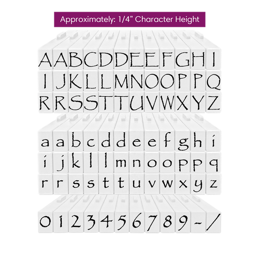 Pegz® Medium Size 84 Piece Futura Outline Alphabet and Numbers Connectable  Stamps Bundle
