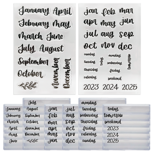 Pegz® 24 Piece Days of the Week Planner Stamps Set –