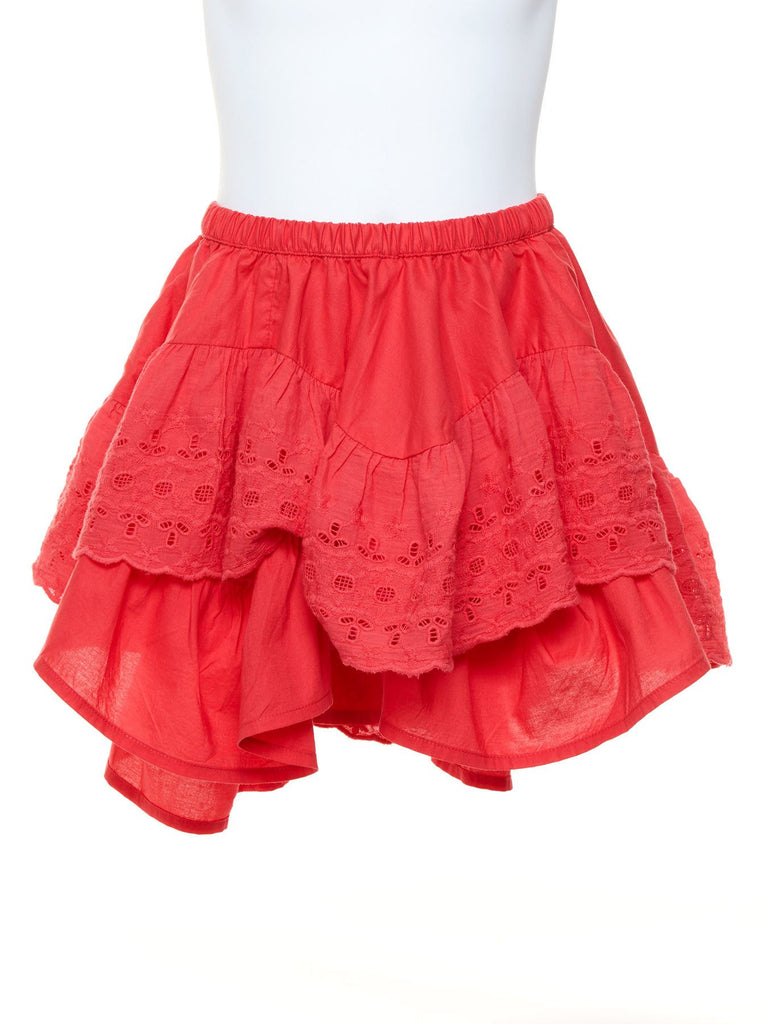 Frilled Lace Girls Skirt in Rose Pink – Ootza Wootza