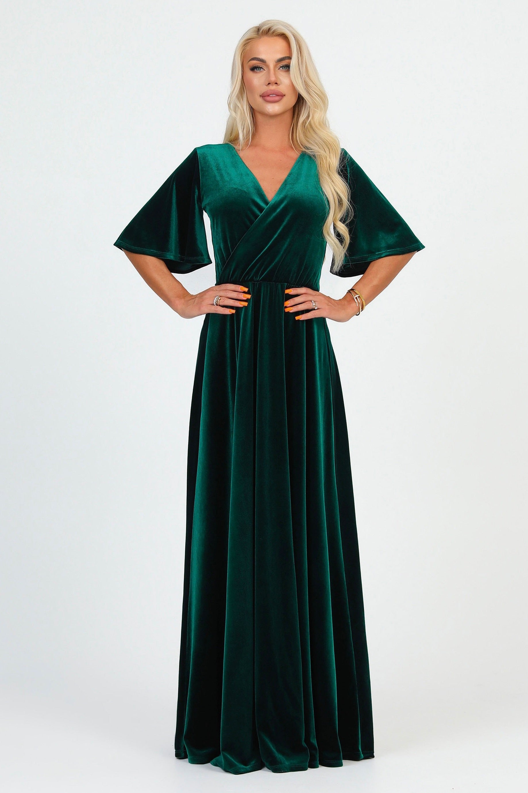 Sexy Long Sleeves Mermaid Burgundy Velvet Prom Dresses Affordable –  MyChicDress