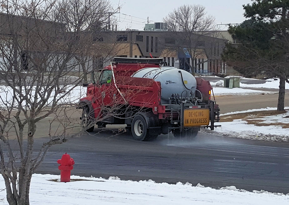 Brine De Icing In Progress