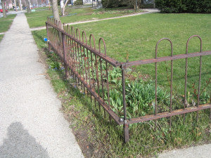 Photo showing Wrought Iron Fence Before Using Rust Converter