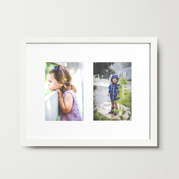 20x20 Frame with Mat - Black 22X22 Frame Wood Made to Display Print or Poster Measuring 20 x 20 Inches with White Photo Mat