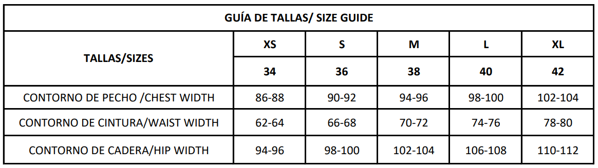 guide des tailles