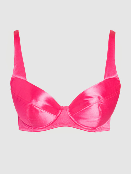 Lux Satin & Lace Open Cup Bra