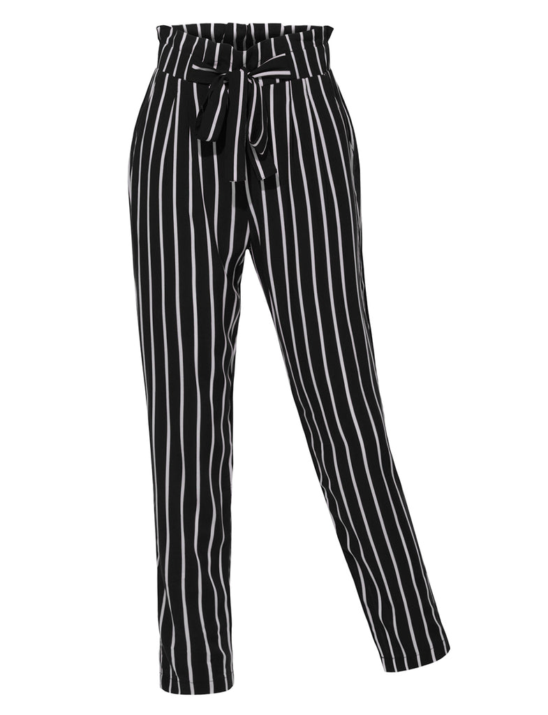 black striped pants womens
