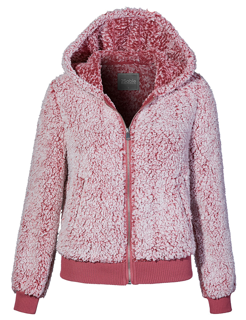 womens zip up sherpa jacket