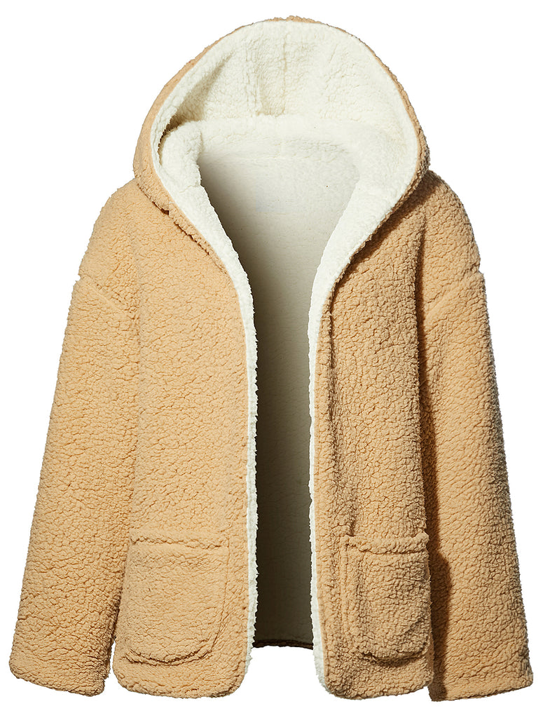 fuzzy coats with hood