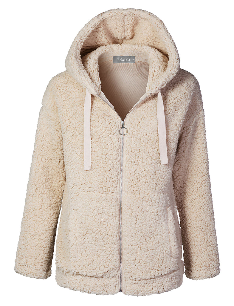 fuzzy fleece zip up