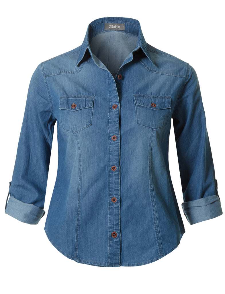 denim shirt womens plus size