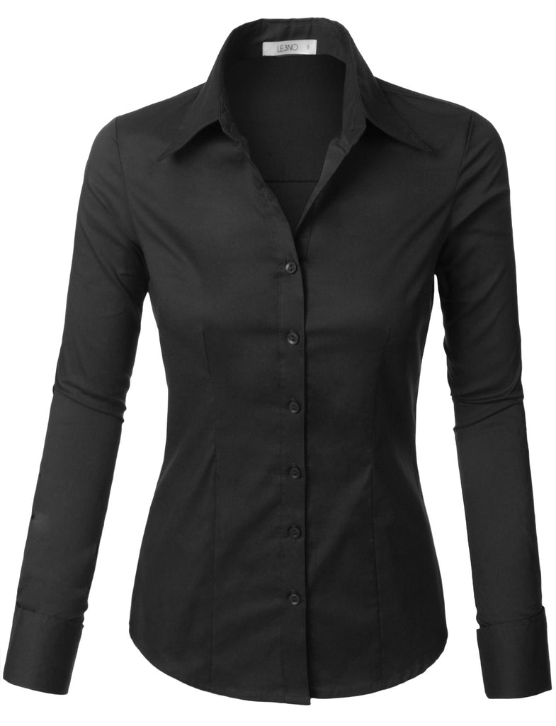 black dress shirt womens plus size