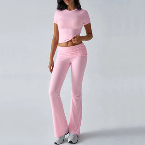 Women's 2 Piece Foldable Yoga Set In Multiple Colors - Neighborhood Dancewear 