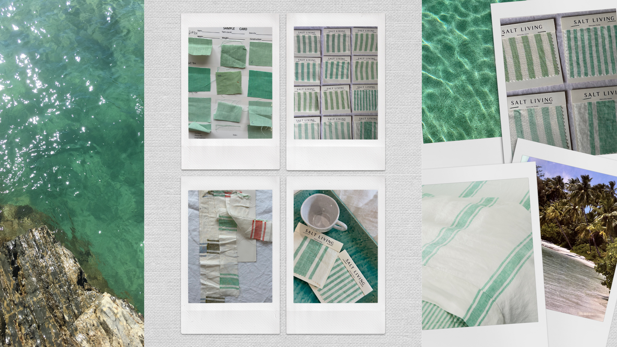 Our Sea Green Stripe: Inspired by the turquoise colour of the glistening sea.