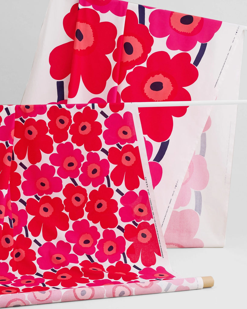 Marimekko Fabric - Cotton - Unikko 001 Red/Pink – Kiitos Living by Design