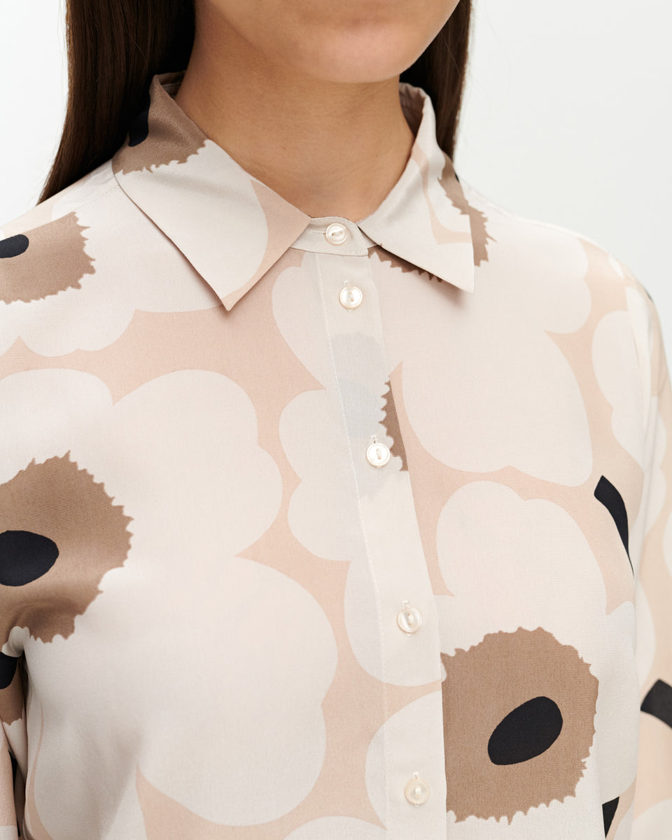 Marimekko Gabro Pieni Unikko Silk Shirt – Kiitos Living by Design