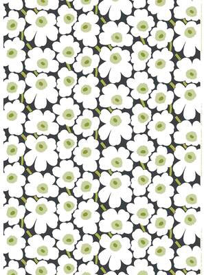 Marimekko Fabric - Cotton - Pieni Unikko Green/Black/ White – Kiitos Living  by Design