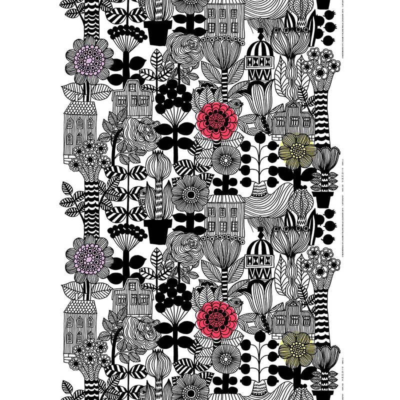 Marimekko Fabric - Cotton - Lintukoto 192 Black/White/Multi – Kiitos Living  by Design