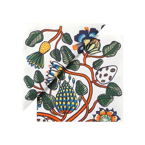 Marimekko Tiara Orange Napkin (Paper) – Kiitos Living by Design