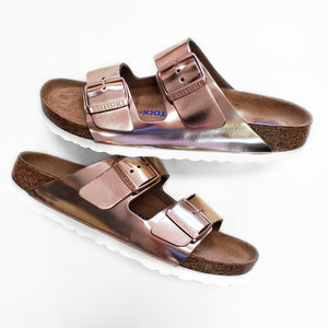 birkenstock arizona soft footbed copper