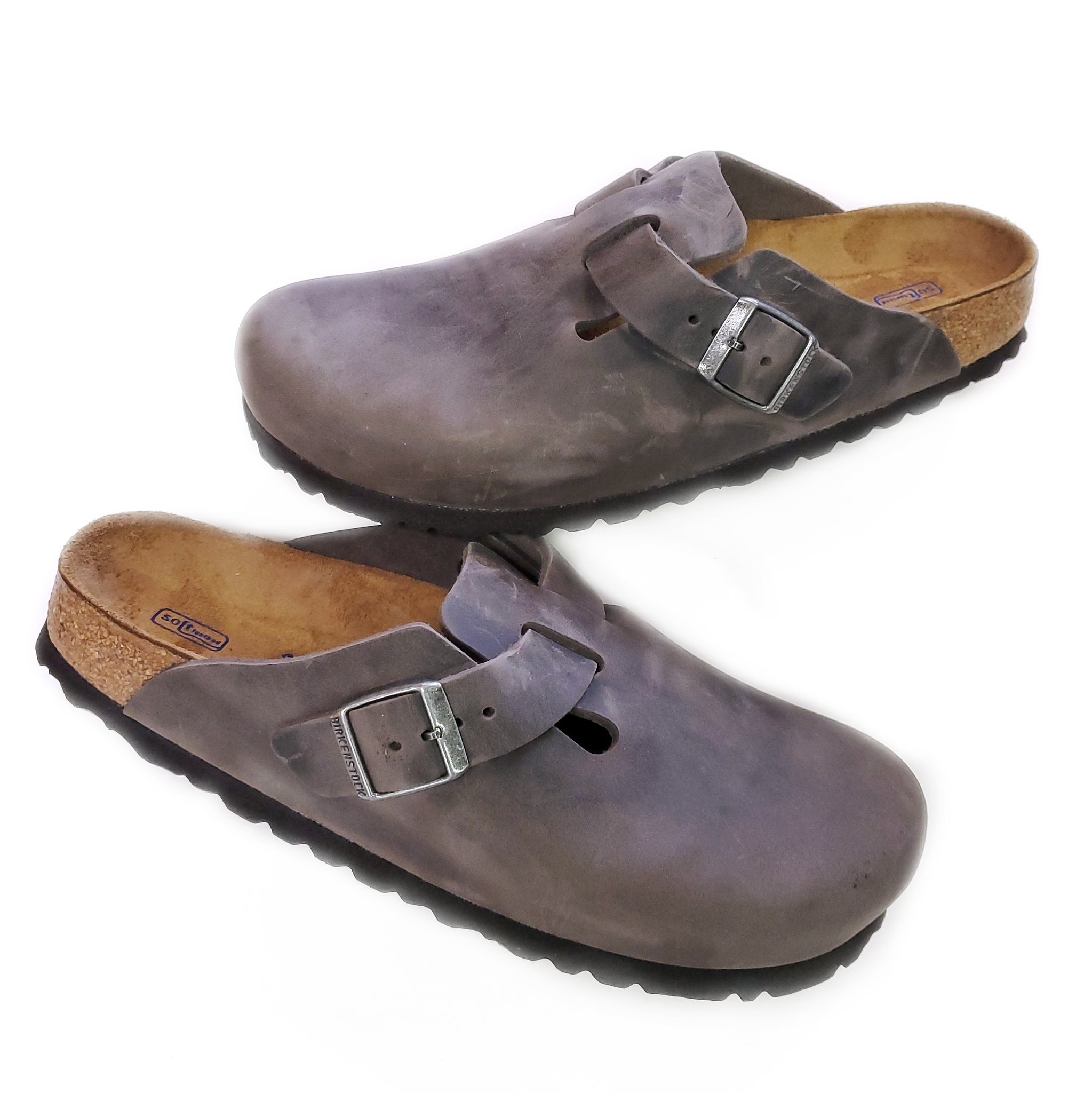 Birkenstock Boston Iron Oiled Leather Soft Footbed