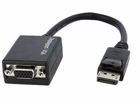 Connect your vga monitor to a displayport equipped computer -displayport to vga