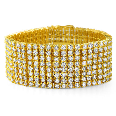 Fancy Bridal CZ Fence Link Bracelet Silver Tone – Jewelure