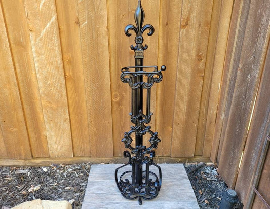 Fleur Fluer de Lys Toilet Paper Stand Portable Cast Iron