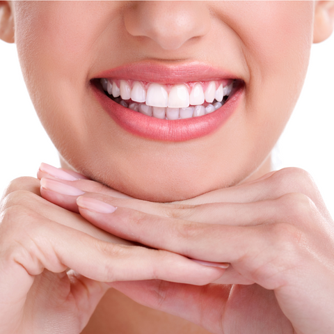 Woman with white healthy happy smile