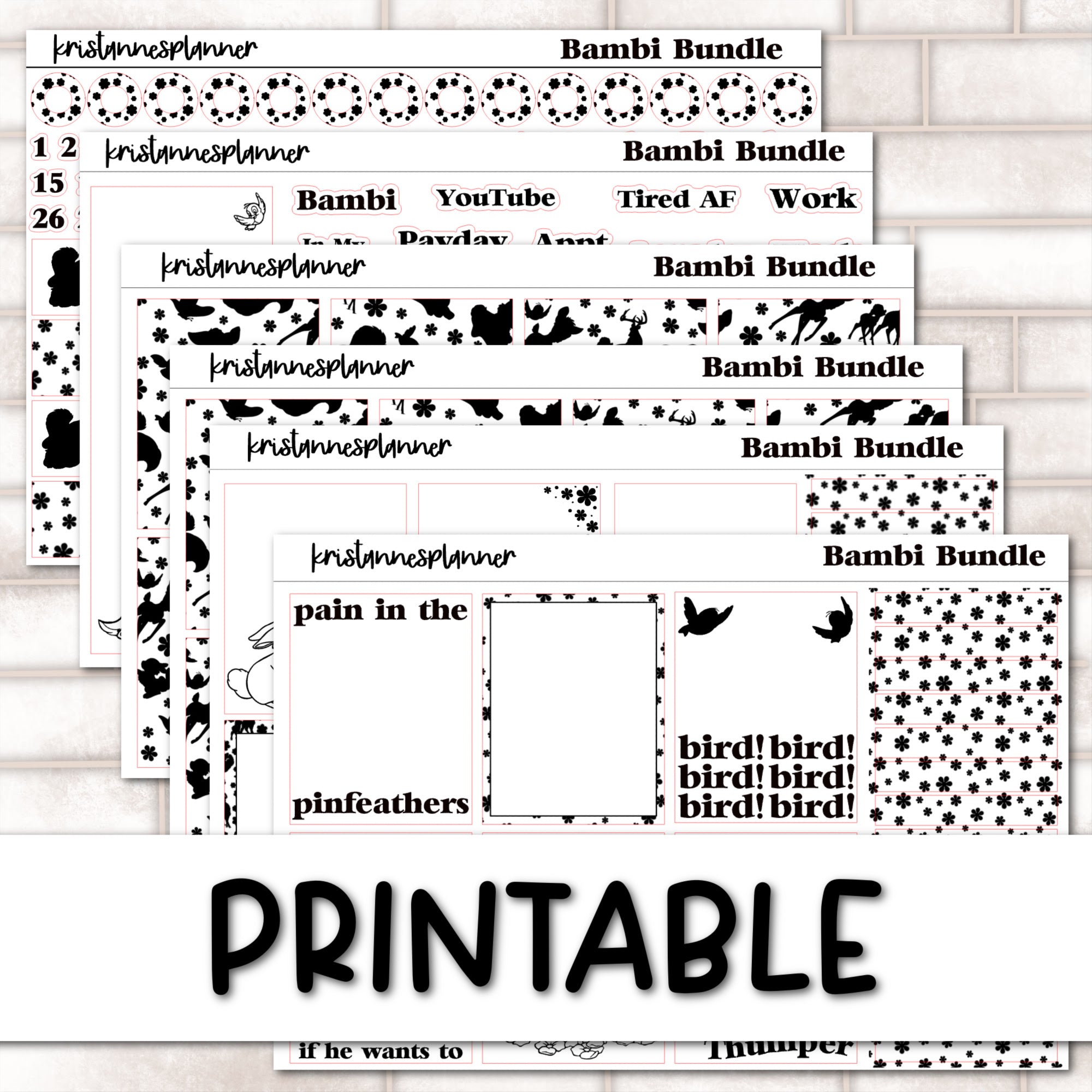 Bambi Foil Bundle - Printable