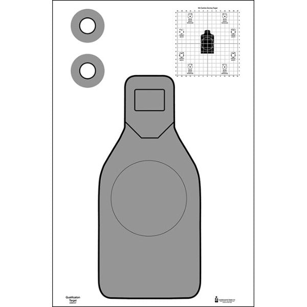 US Marshals Service Qualification Target - ALL WEATHER RESISTANT TARGET ON HEAVY PAPER