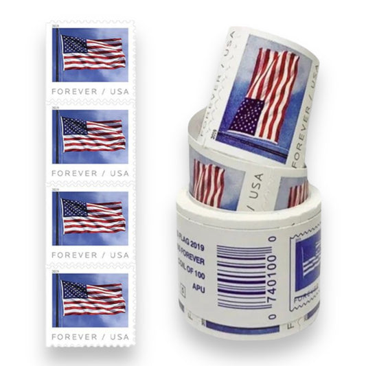 10) 100 Ct Roll Forever Stamps - 2022 USPS First-Class Mail