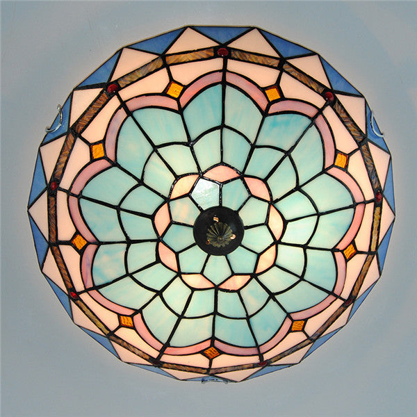 16 Tiffany Style Ceiling Lights Stained Glass Shade Cl265 Cheerhuzz