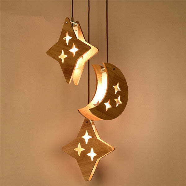 moon and stars hanging lamp