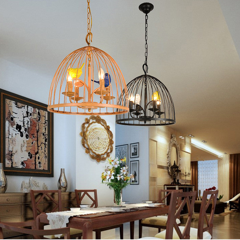 Black Yellow Birdcage Chandelier Light Pl644 Cheerhuzz