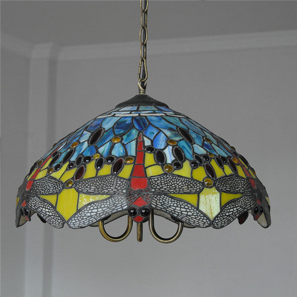 Dragonfly Tiffany Style Hanging Lamps PL716 - Cheerhuzz