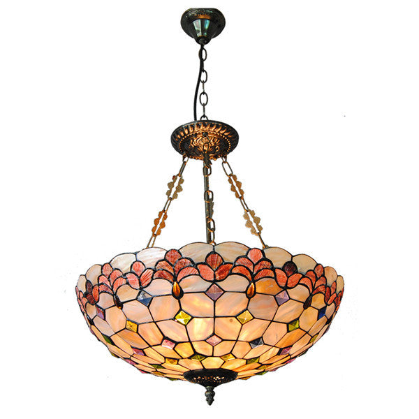 Download Tiffany Style 5 Lights Inverted Pendant Lamp PL762 - Cheerhuzz