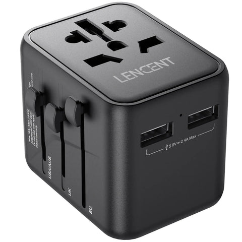 Lencent Universal Power Adapter With 2 USB Ports