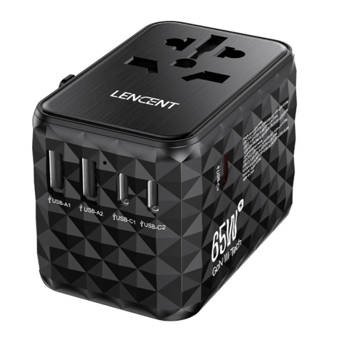 Lencent Ultimate 5-Port GaN Travel Adapter | Fast Charging And Worldwide Compatibility