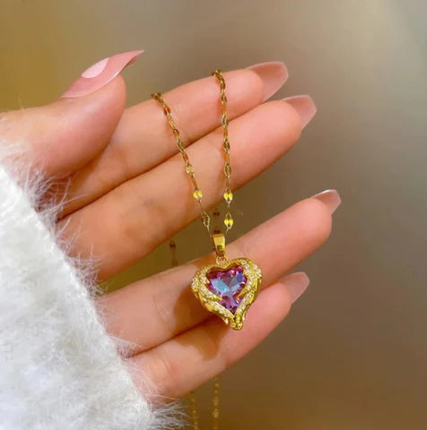 14 Ayar Altın Kaplama Hearts Kolye