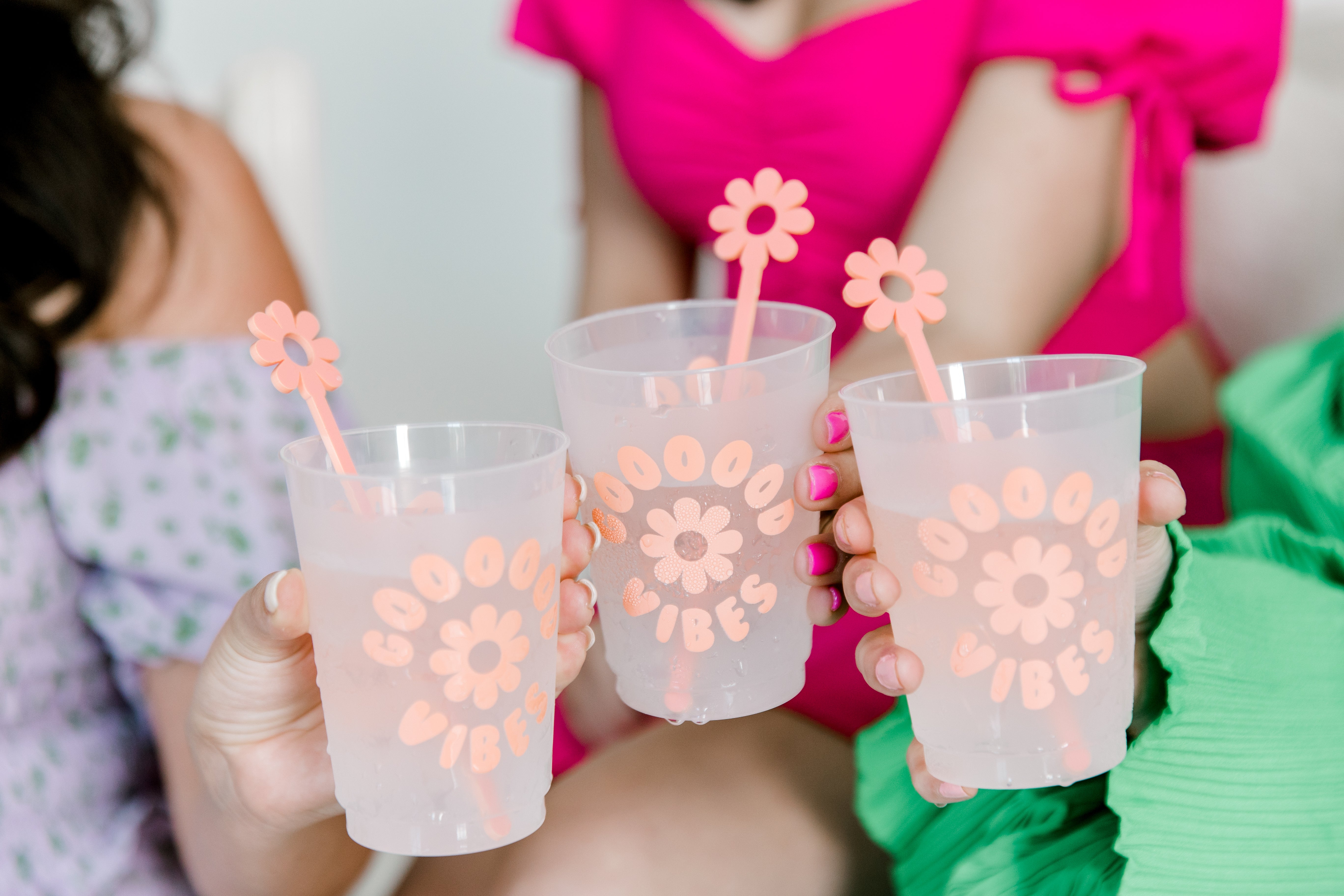 Good Vibes Shatterproof Cups, Set of 8